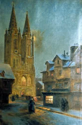 Church ND de St Lo, painting by Maurice Orange